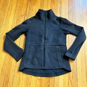 Lululemon Going Places Hooded Jacket Womens 2 Black Full Zip Hoodie Sweatshirt